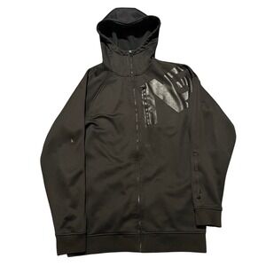 Analog Technical Fashion Burton Snowboarding Hoodie‎ Full Zip Black Mens Size M